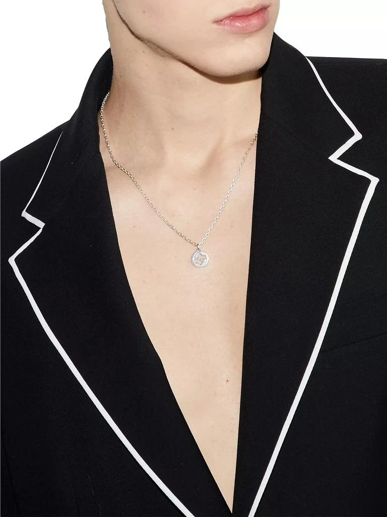 Gucci Unisex Interlocking G Sterling Silver Chain Necklace 2