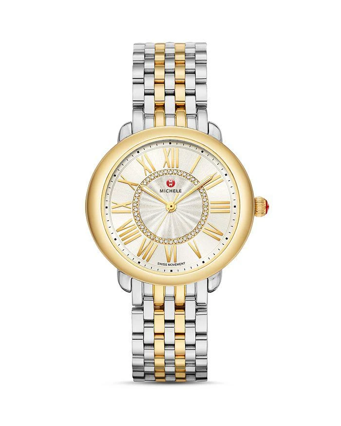 Michele Serein Mid Two-Tone Diamond Watch, 37mm 1