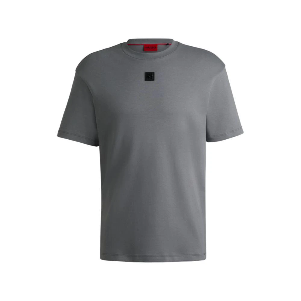 Hugo Boss Interlock-cotton regular-fit T-shirt with stacked logo 1