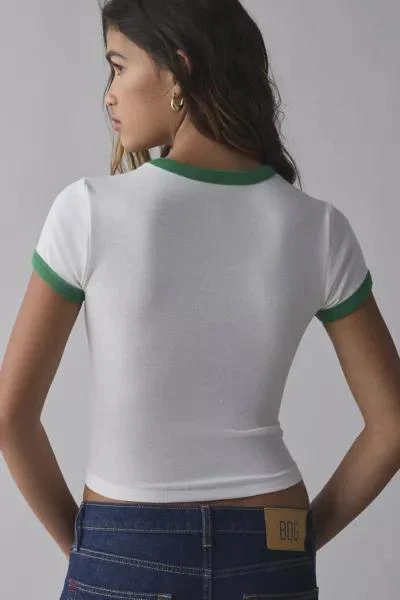 BDG BDG Too Perfect Tee Time Graphic Ringer Baby Tee 3