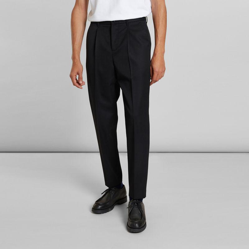 L'Exception Paris Pleated wool blend trousers Black L'EXCEPTION PARIS