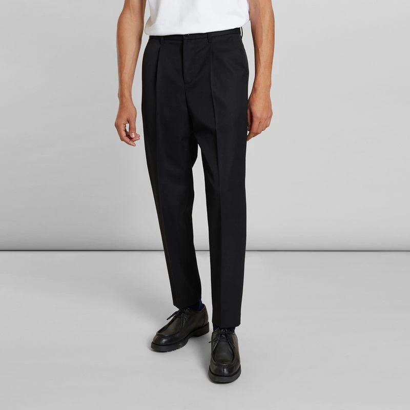 L'Exception Paris Pleated wool blend trousers Black L'EXCEPTION PARIS 1