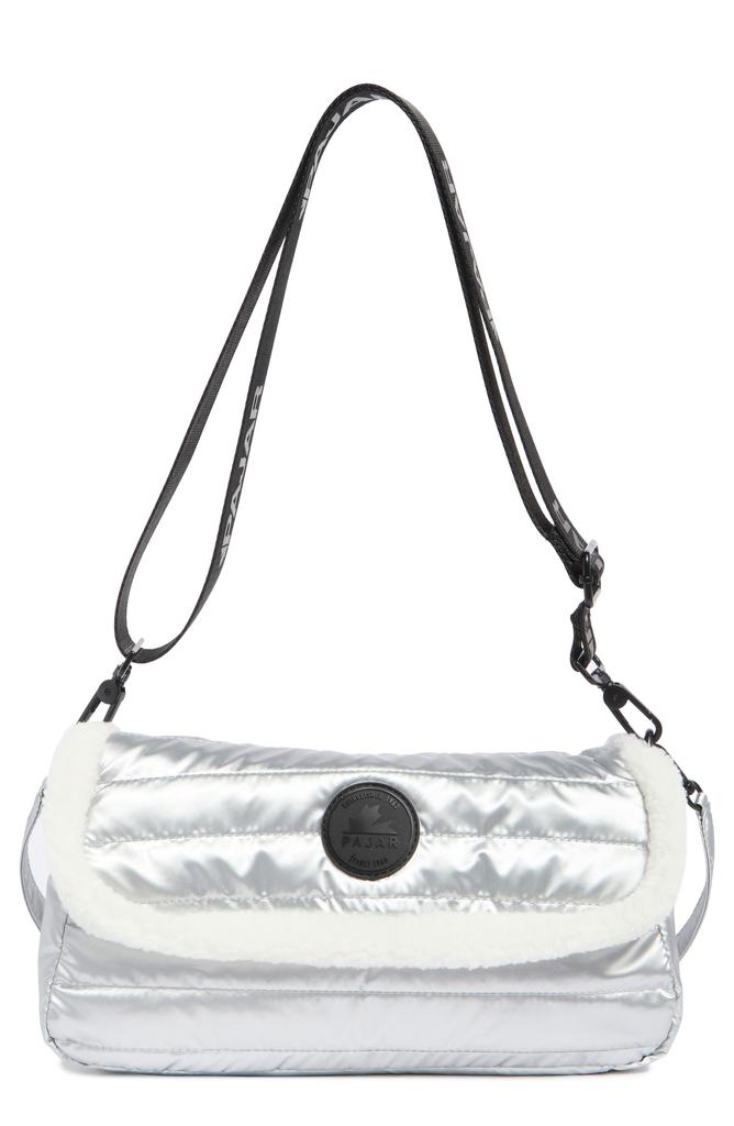 Pajar Quilted Faux Shearling Trim Convertible Shoulder Bag