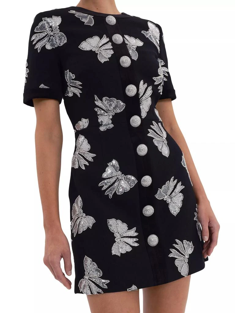 REBECCA VALLANCE Nicky Hilton x Rebecca Vallance Valor Bow Appliqué Minidress 6