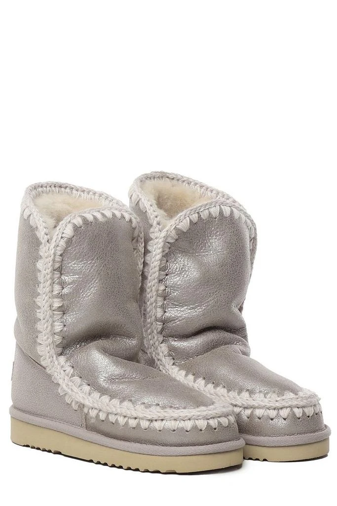 Mou Mou Stitch Detailed Logo Patch Snow Boots 3