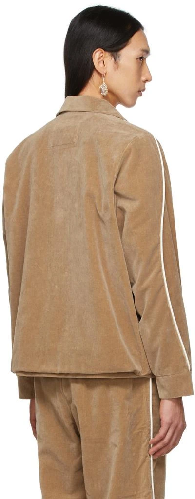 Camiel Fortgens Tan Velvet Track Jacket 3