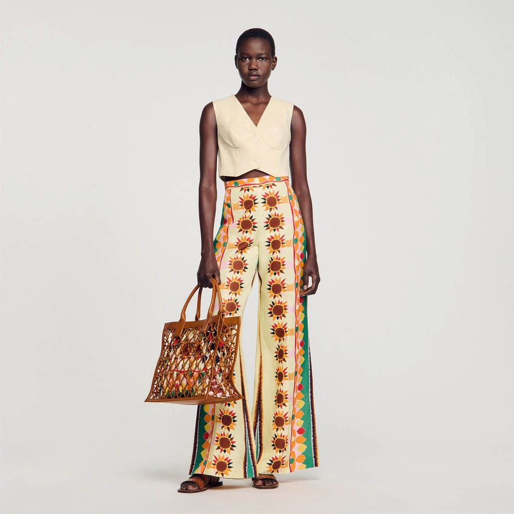 Sandro Printed flared trousers 1