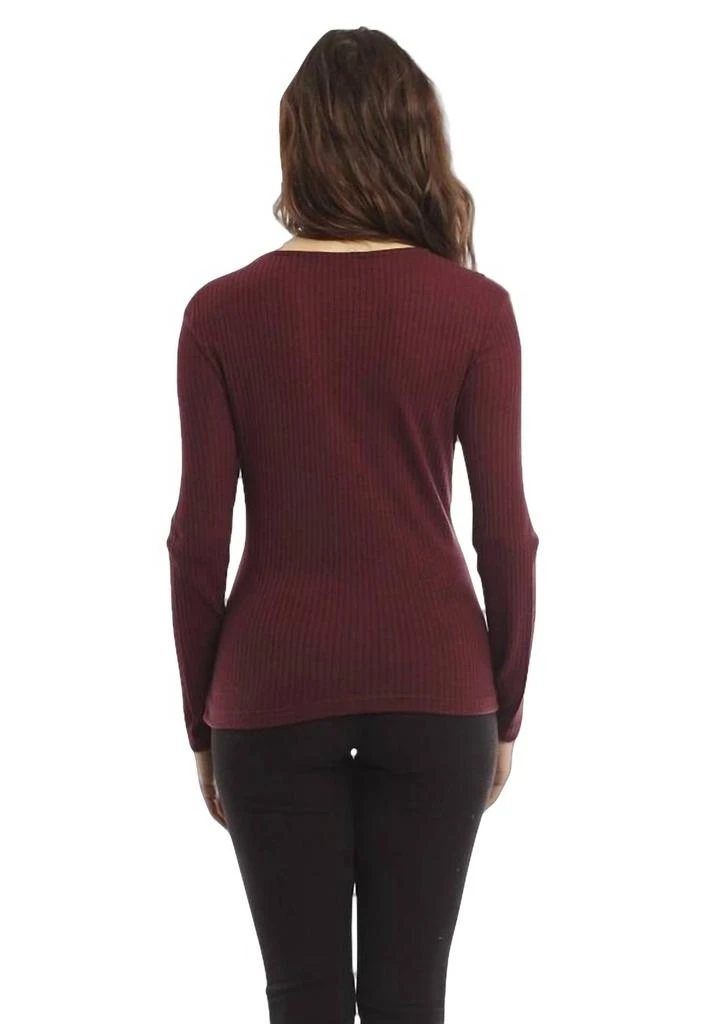 french kyss Anna Keyhole Top In Burgundy 2