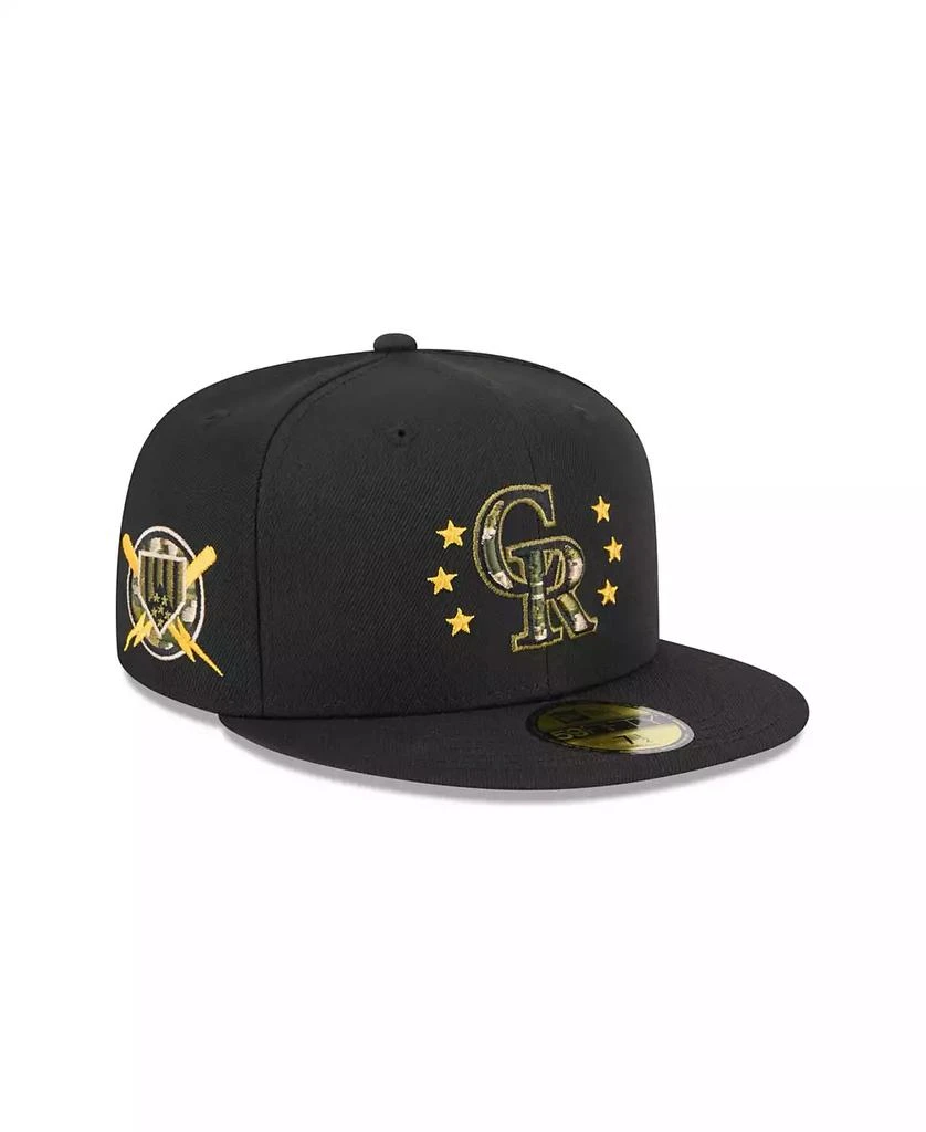 New Era Men's Black Colorado Rockies 2024 Armed Forces Day On-Field 59FIFTY Fitted Hat 2