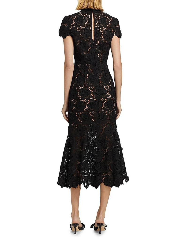 Self Portrait Flower Lace Mermaid Midi-Dress 5