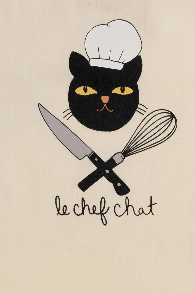 Mini Rodini Mini Rodini Chef Cat Crewneck Straight Hem T-Shirt 3
