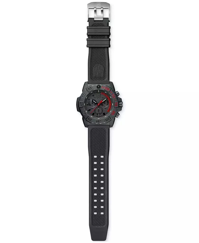 Luminox Men's Swiss Chronograph Navy Seal Dive Black Rubber Strap Watch 45mm 4