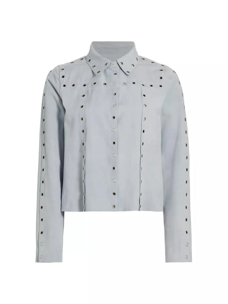 Re/Done Suede Grommet Shirt Jacket 1