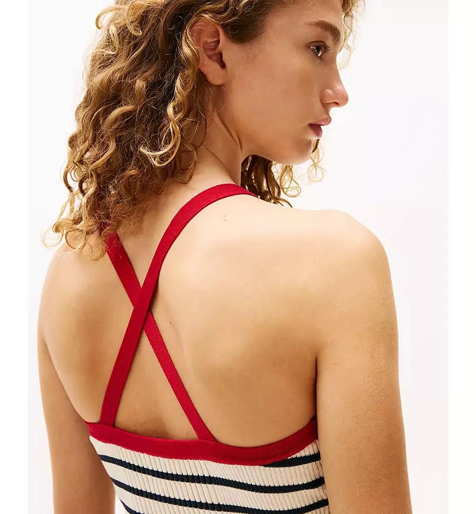 Tommy Hilfiger x Sofia Richie Grainge Women's Striped Cross-Back Sweater Tank Top 4