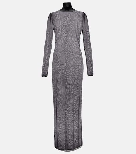 Alaïa Sheer turtleneck jersey maxi dress 1