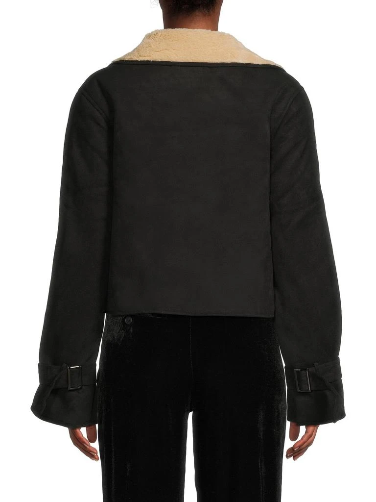 Vintage Havana ​Suede Faux-Shearling Cropped Jacket 2