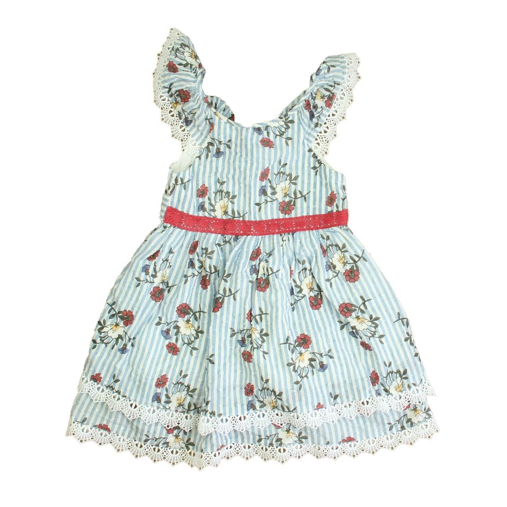 Pippa & Julie Girls Blue | White | Pink Dress