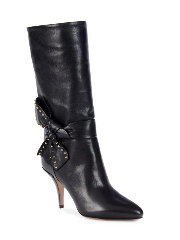 Valentino Studded Bow Leather Boots 2