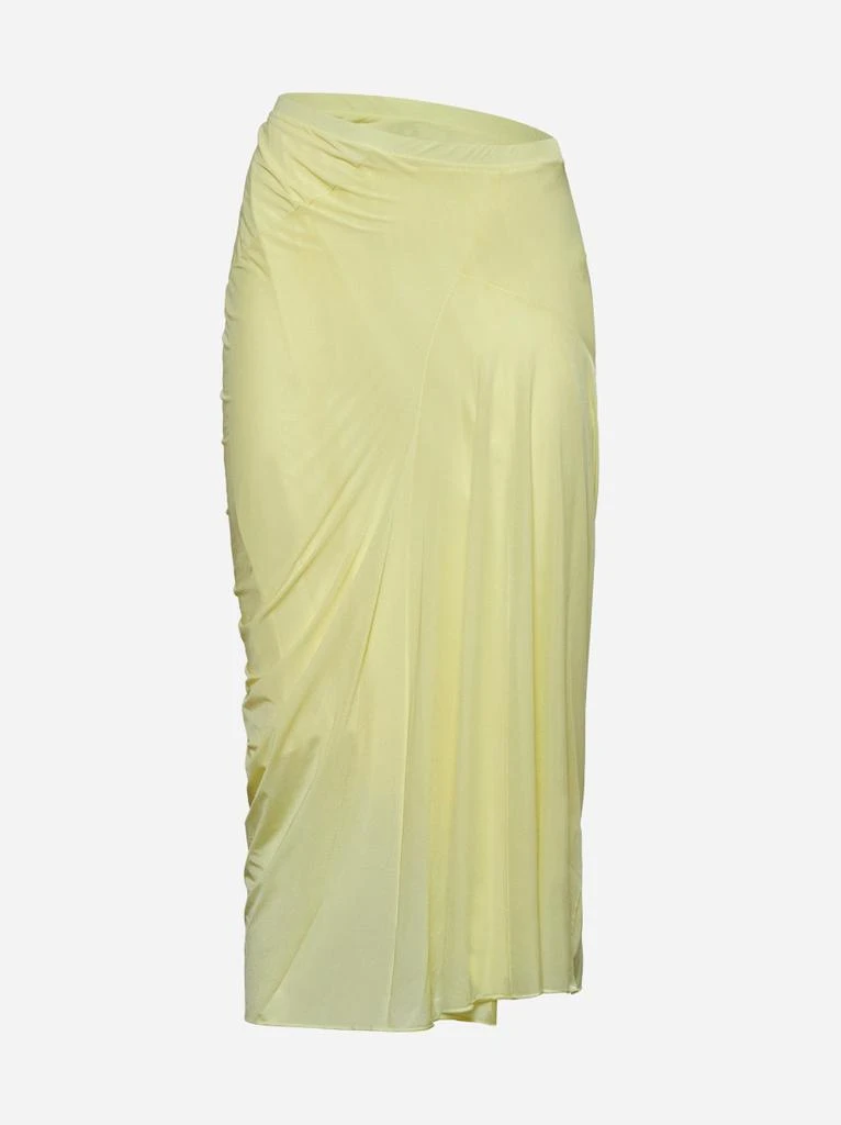 DRIES VAN NOTEN Yellow draped midi skirt 1