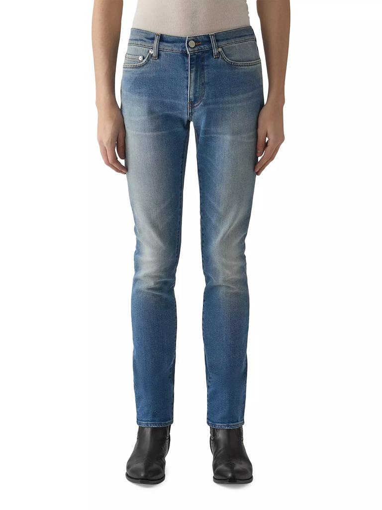 BLK DNM Washed Stretch-Denim Mid-Rise Slim-Fit Jeans