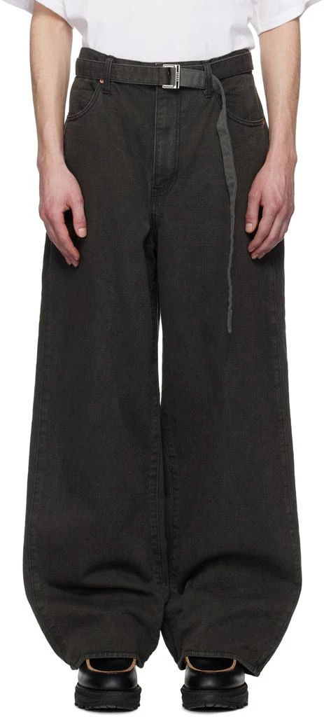 Sacai Gray Belted Jeans 1
