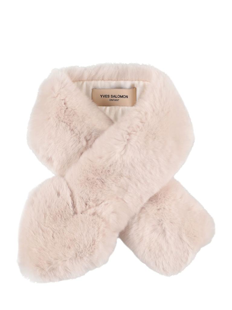 YVES SALOMON ENFANT Heart Fur Scarf