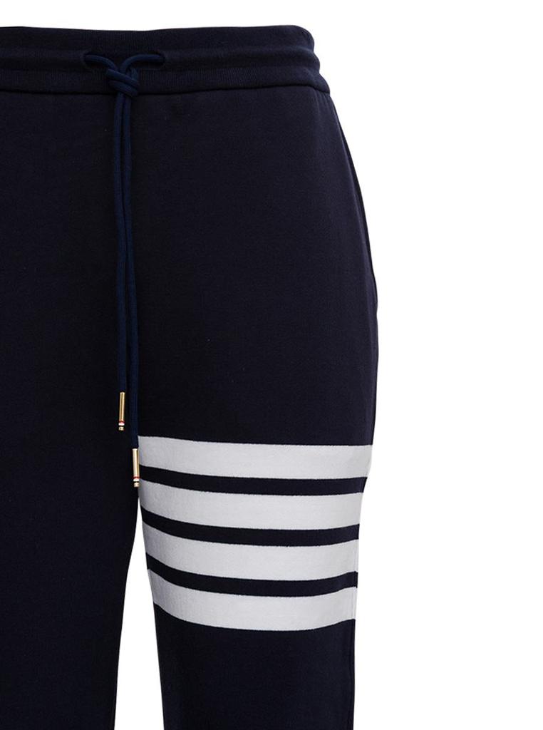 Thom Browne Blue Cotton Jogger With 4 Bar Detail - Joggers