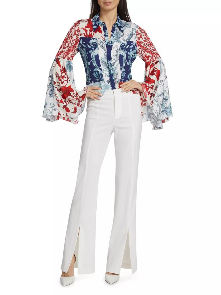 Alice + Olivia Willa Floral Bell-Sleeve Blouse 2