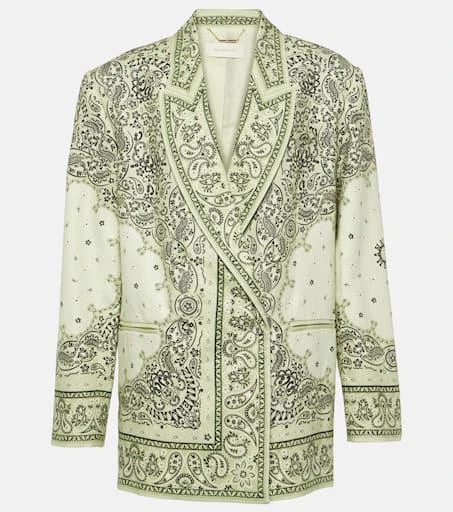 Zimmermann Matchmaker printed linen blazer 1