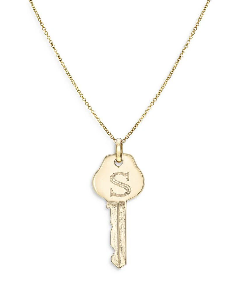 Zoe Lev 14K Yellow Gold Key Pendant Necklace, 18" 1