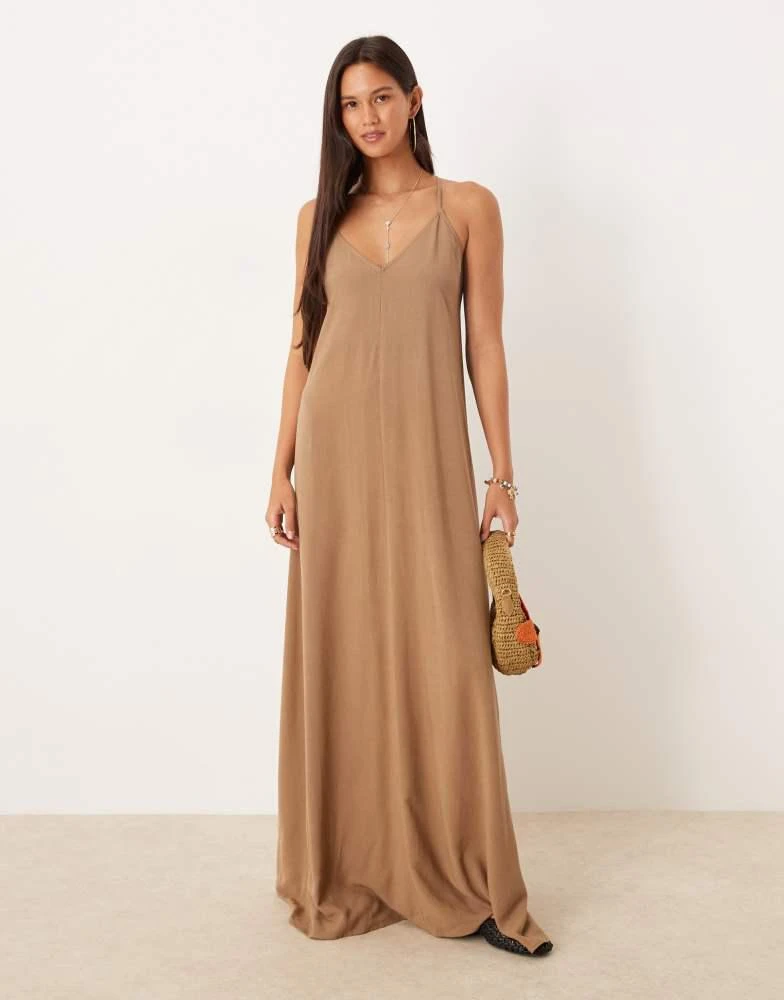 knee length dresses for ladies Paris Strappy Maxi Dress Regular price – Surf and Sand main image 0