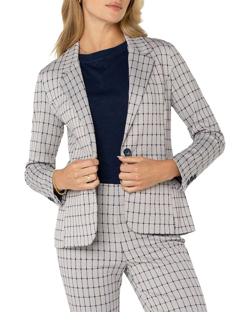 Liverpool Los Angeles Fitted Grid Jacquard Blazer 6