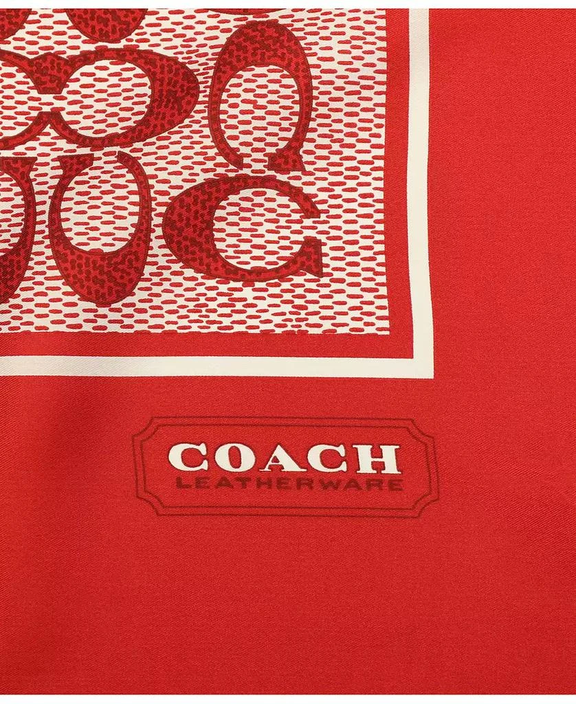 Coach Women's Vintage Signature Print Silk Square Scarf 4