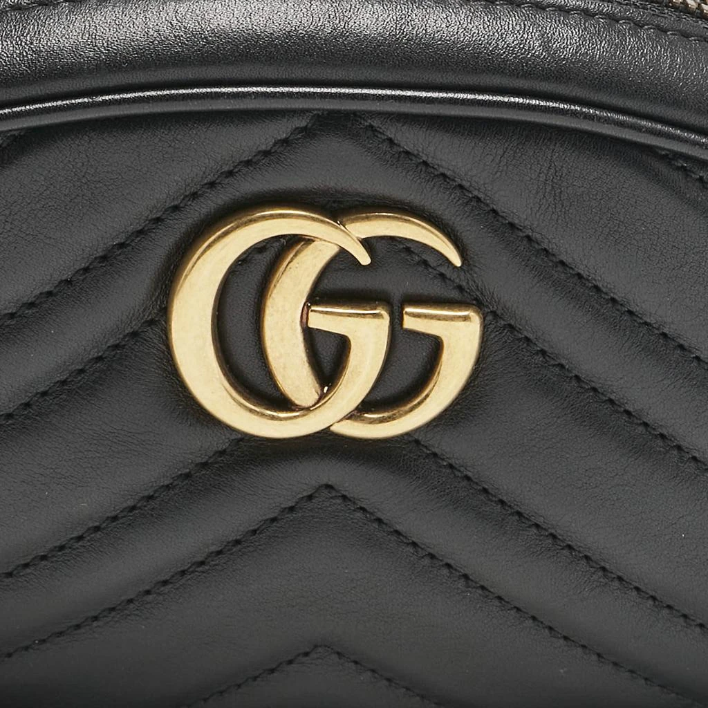 Gucci Gucci Black Matelassé Leather Mini GG Marmont Belt Bag 5