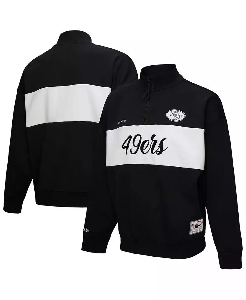 Mitchell & Ness Women's Black San Francisco 49ers Quarter-Zip Jacket 1