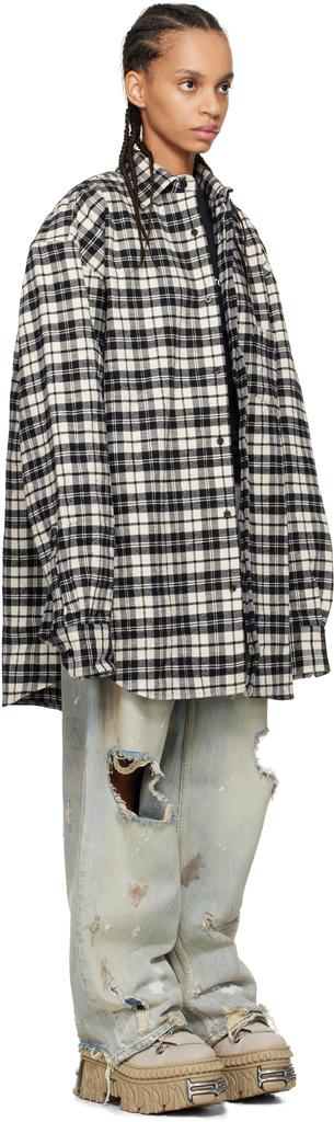 Vetements Black Metalized Wrinkled Pyjama Shirt