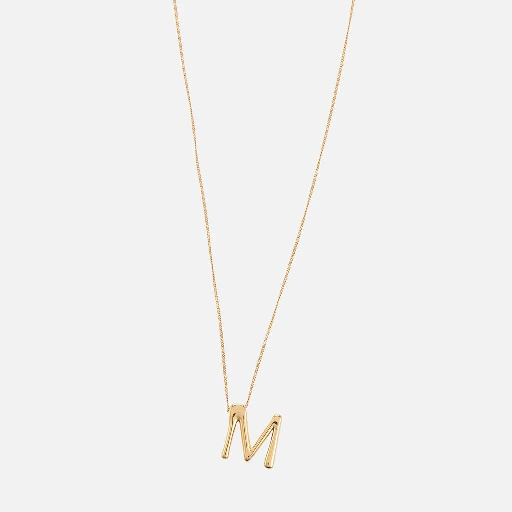 ASTRID & MIYU Initial Pavé 18K Gold-Plated Necklace 2