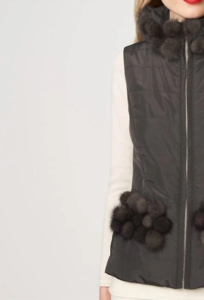 DiOMi Diomi - Poly With Mink Collar Vest 2