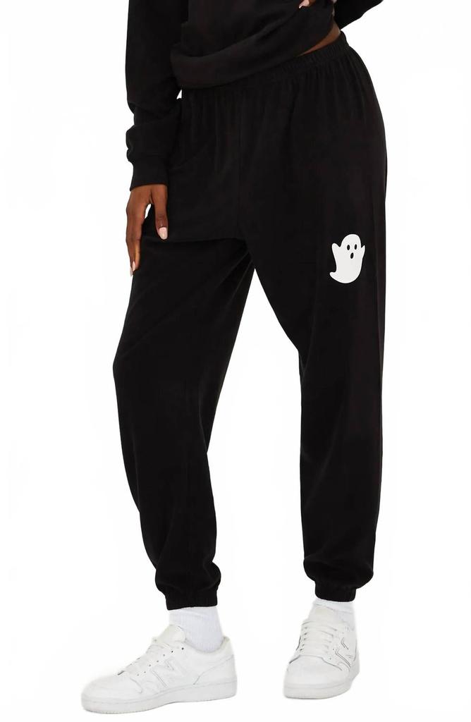 Beach Riot Georgie Sweatpants In Boo Black