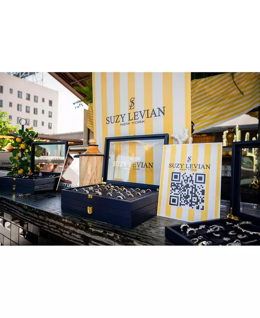 Suzy Levian New York Sterling Silver Cubic Zirconia Pave Drop Pendant 4