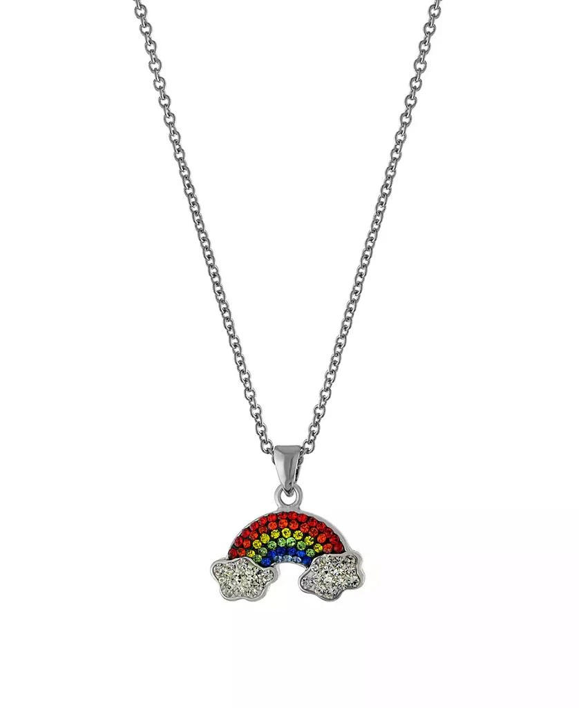 Macy's Women's Crystal Rainbow and Cloud Pendant Necklace 1