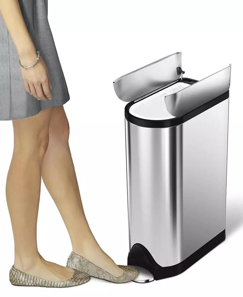simplehuman 18 Liter Butterfly Lid Kitchen Trash Can 3