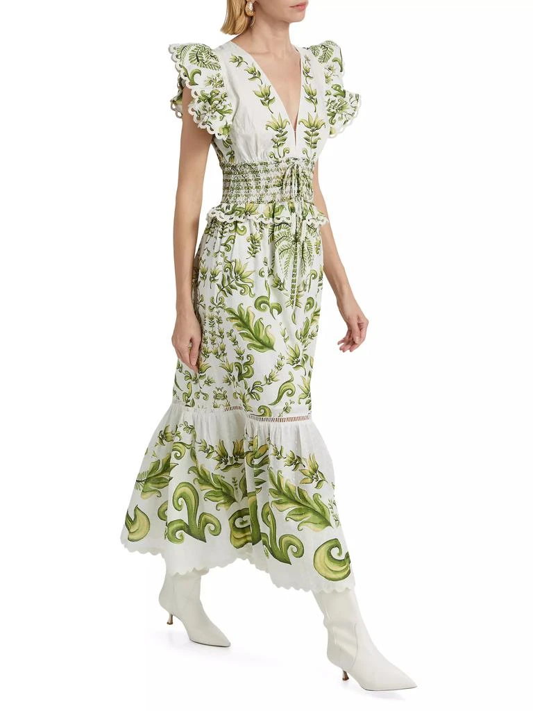 Farm Rio Milani Flutter-Sleeve Maxi Dress 2