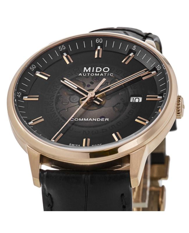 MIDO Mido Commander Gradient Black Dial Leather Strap Men
s Watch M021.407.36.411.00