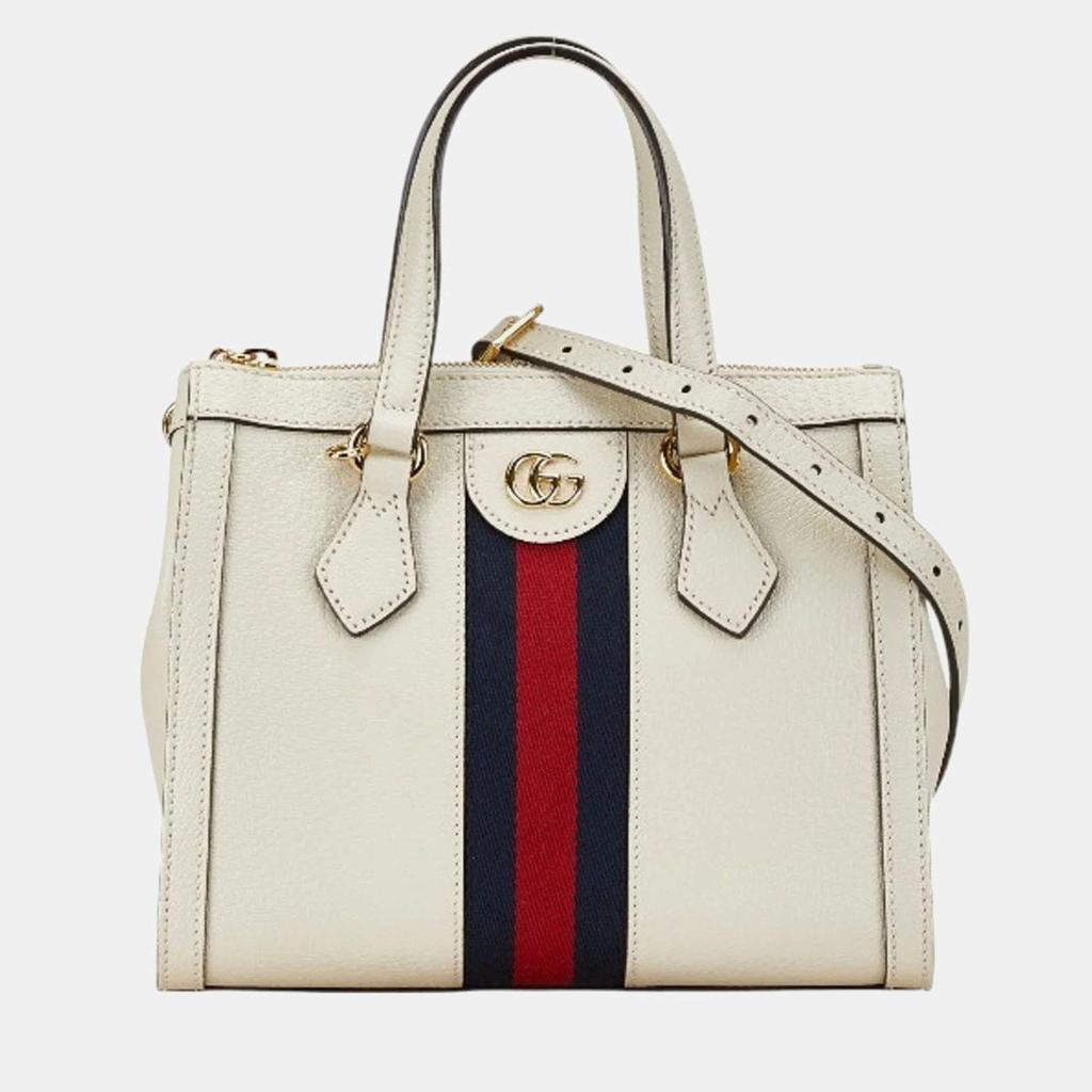 Gucci Gucci White Ivory Leather Ophidia Handbag