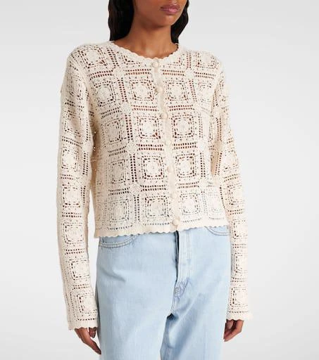 FRAME Crochet cotton cardigan 6