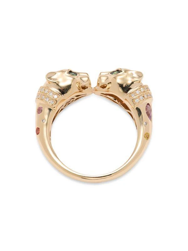 Effy 14K Yellow Gold, Multicolor Sapphire Diamond & Panther Ring 3