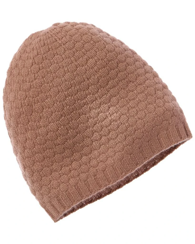 Hannah Rose Raised Diamond Stitch Cashmere Hat 1