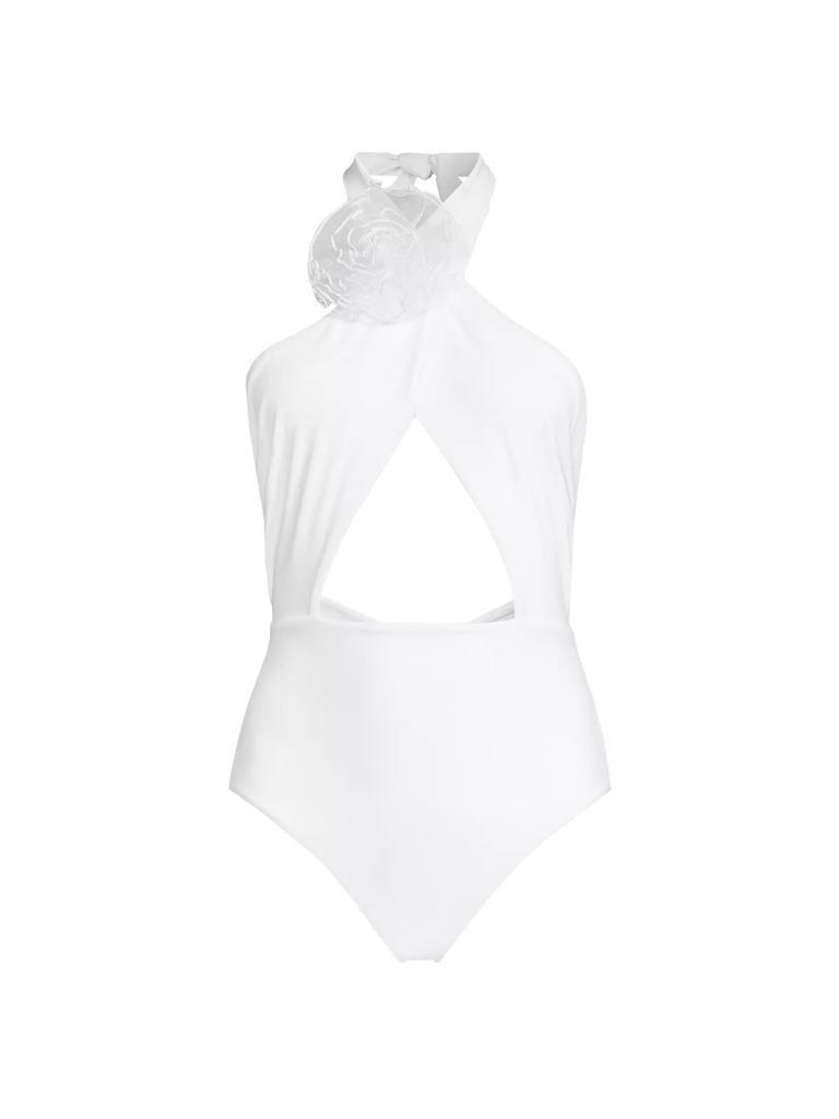Beach Riot Rose Halter One-Piece Swimsuit