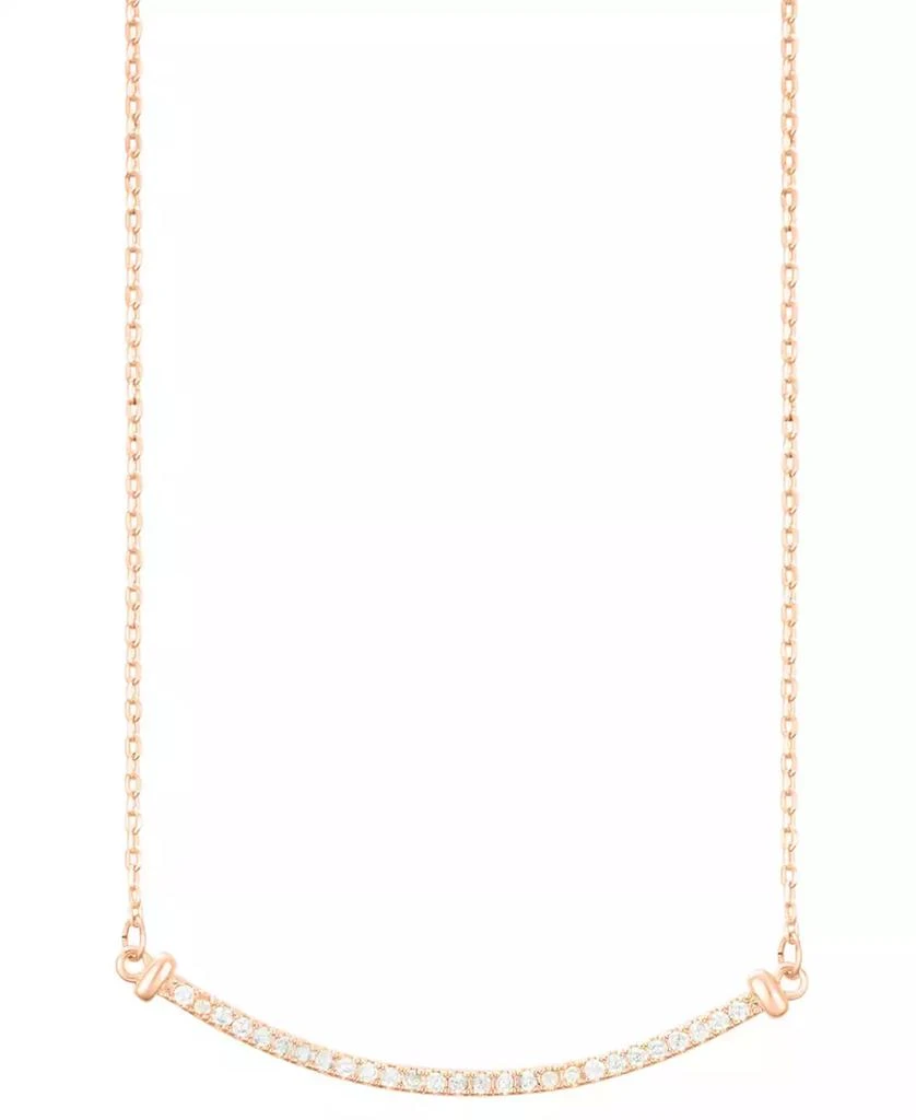 ADORNIA Gold Curved Bar Necklace